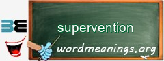 WordMeaning blackboard for supervention